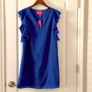 Royal blue eyelet Lilly Pulitzer dress Size M NWT